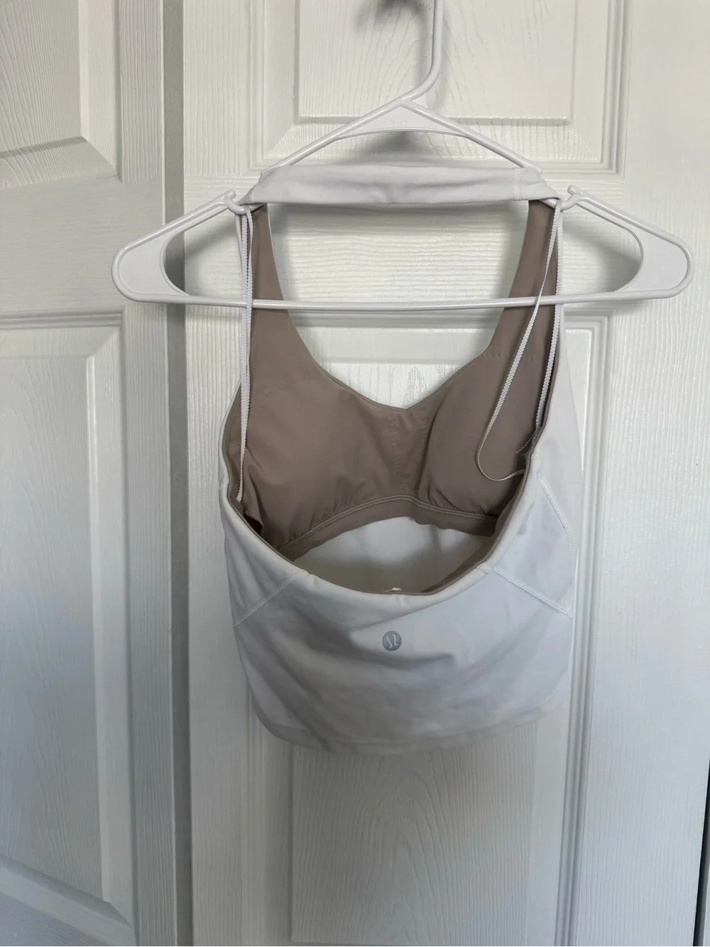Lululemon White Open Back Halter Crop Top – Like New